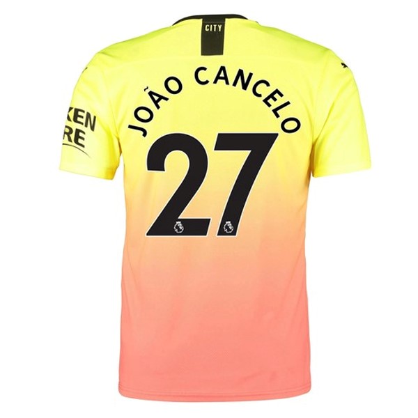 Camiseta Manchester City NO.27 Cancelo Tercera equipación 2019-2020 Naranja